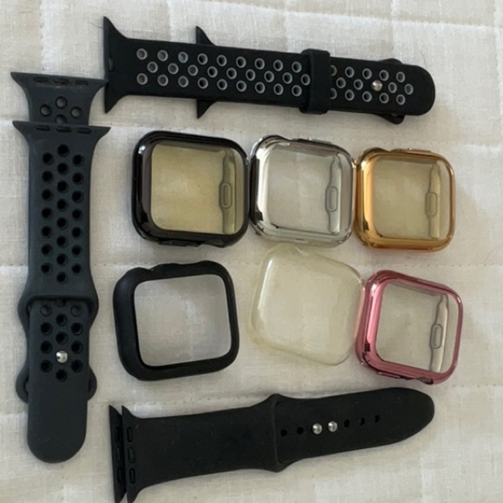 Black and Gold Watch Face Covers and bands